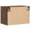 Berkfield Wall-mounted Bedside Cabinet with LED Lights Brown Oak 9