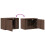 Berkfield Wall-mounted Bedside Cabinet with LED Lights Brown Oak 10
