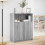 Berkfield Sideboard with LED Grey Sonoma 77x34x100 cm Engineered Wood 4