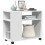 Berkfield Side Table with Wheels White 70x35x60 cm Engineered Wood 4