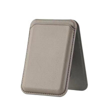 MagSafe Wallet Stand for iPhone 17/16/15/14/13/12, 2in1 Magnetic Leather Card Holder, Adjustable Foldable Design, Gray