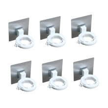 6Pcs Shower Bottle Holder with Adjustable Suction Grip NoDrill Wall Mount for Shampoo and Gel