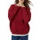 Women'S Light-Weight Soft Petite Crewneck Solid Plain Sweaters Fall Winter Pullover Jumper Tops Wine Red XL 1