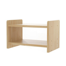 Wooden Printer Stand for Desk, MultiLayer Storage Organizer with Solid Pine Build, 48.4cm Size B
