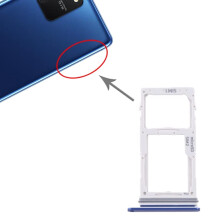 SIM Card Tray for Samsung Galaxy S10 Lite SMG770, Dual SIM and SD Card Holder Blue