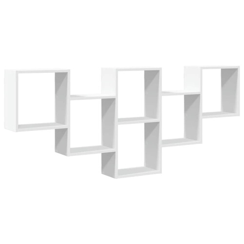 Berkfield Wall Shelf White 159x18x66 cm Engineered Wood 1