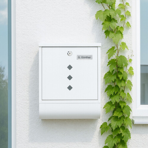 Postkasse med avisholder - minimalistisk metaldesign 1