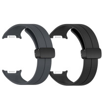 2 Pack Magnetic Lock Soft Silicone Sport Strap Adjustable Replacement Band for Samsung Galaxy Watch 8 44mm 40mm