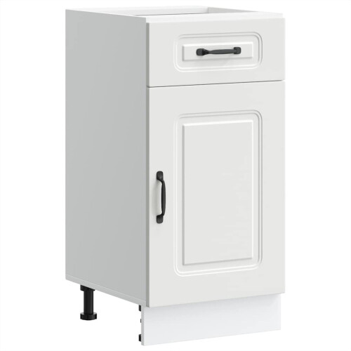 Berkfield Kitchen Base Cabinet Kalmar White Engineered Wood 1
