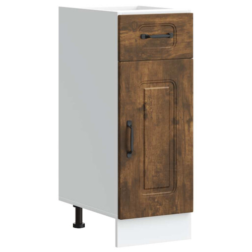 Berkfield Kitchen Base Cabinet Kalmar Smoked Oak Engineered Wood 1