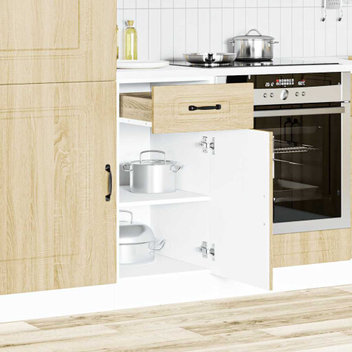 Berkfield Kitchen Base Cabinet Kalmar Sonoma Oak Engineered Wood 2