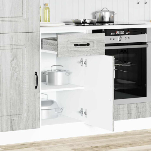 Berkfield Kitchen Base Cabinet Kalmar Grey Sonoma Engineered Wood 2