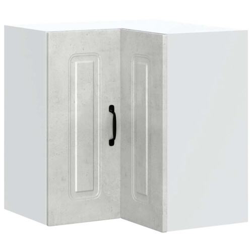 Berkfield Kitchen Wall Corner Cabinet Kalmar Concrete Grey Engineered Wood 1
