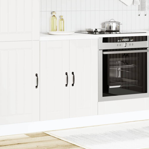 Berkfield Sink Base Cabinet Lucca White Engineered Wood 1