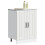 Berkfield Sink Base Cabinet Lucca White Engineered Wood 3