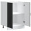 Berkfield Sink Base Cabinet Lucca Black Engineered Wood 5