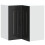 Berkfield Kitchen Wall Corner Cabinet Kalmar Black Engineered Wood 2
