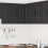 Berkfield Kitchen Wall Corner Cabinet Kalmar Black Engineered Wood 3
