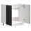 Berkfield Sink Base Cabinet Lucca Black Engineered Wood 5