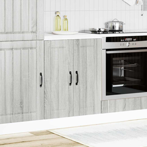 Berkfield Sink Base Cabinet Lucca Grey Sonoma Engineered Wood 1
