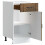 Berkfield Kitchen Base Cabinet Lucca Smoked Oak Engineered Wood 5
