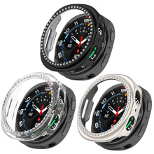Case for Samsung Galaxy Watch 8 40mm Glitter Diamond Protective Cover Bling Bumper Frame 3 Pack