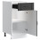 Berkfield Kitchen Base Cabinet Lucca Black Engineered Wood 5