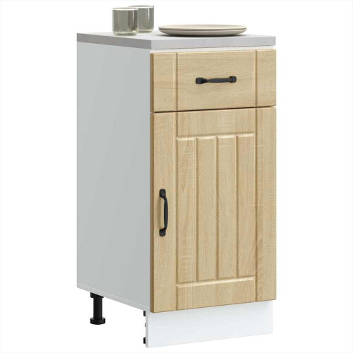 Berkfield Kitchen Base Cabinet Lucca Sonoma Oak Engineered Wood 2