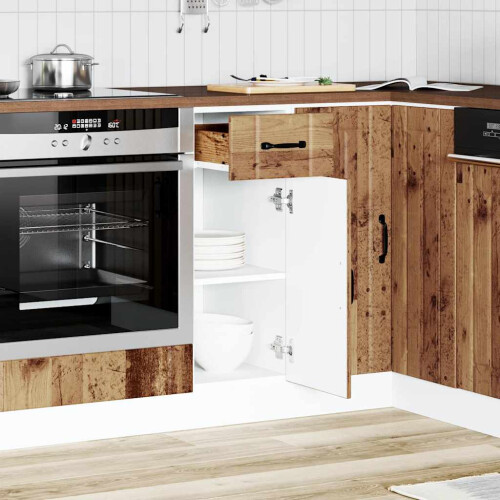 Berkfield Kitchen Base Cabinet Lucca Old Wood Engineered Wood 1