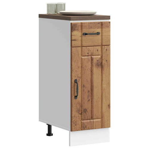 Berkfield Kitchen Base Cabinet Lucca Old Wood Engineered Wood 2