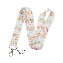 Rainbow Lanyard 10 Pack for Keys ID Badges and Phone USB, Colorful Neck Strap Lanyard Set for Everyday Carry