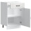 Berkfield Kitchen Base Cabinet Lucca White Engineered Wood 5