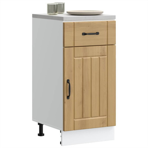 Berkfield Kitchen Base Cabinet Lucca Artisan Oak Engineered Wood 2