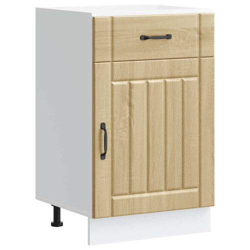 Berkfield Kitchen Base Cabinet Lucca Sonoma Oak Engineered Wood 1