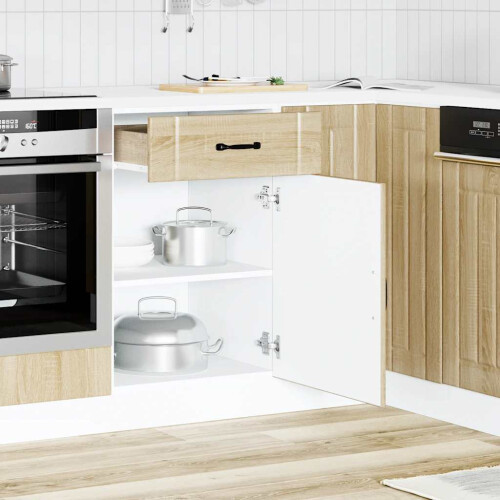Berkfield Kitchen Base Cabinet Lucca Sonoma Oak Engineered Wood 2