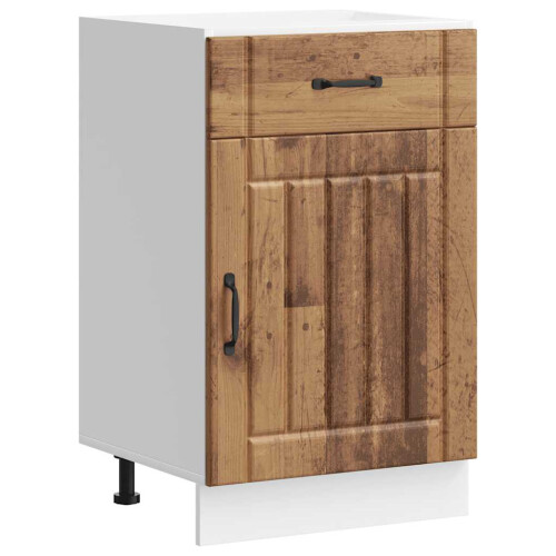 Berkfield Kitchen Base Cabinet Lucca Old Wood Engineered Wood 1