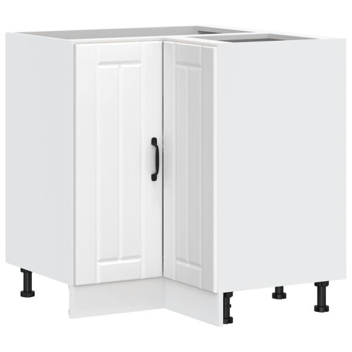 Berkfield Kitchen Corner Base Cabinet Lucca White Engineered Wood 1