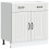 Berkfield Kitchen Base Cabinet Lucca White Engineered Wood 2