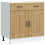 Berkfield Kitchen Base Cabinet Lucca Artisan Oak Engineered Wood 2