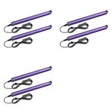 6 Pezzi 5W USB UV LED Black Light T5 Blacklight Bar 380nm-400nm Fluorescente Party Disco per Feste, Discoteca, Illuminazione da Palco per DJ
