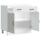 Berkfield Kitchen Base Cabinet Lucca White Engineered Wood 4