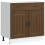 Berkfield Kitchen Base Cabinet Lucca Brown Oak Engineered Wood 2
