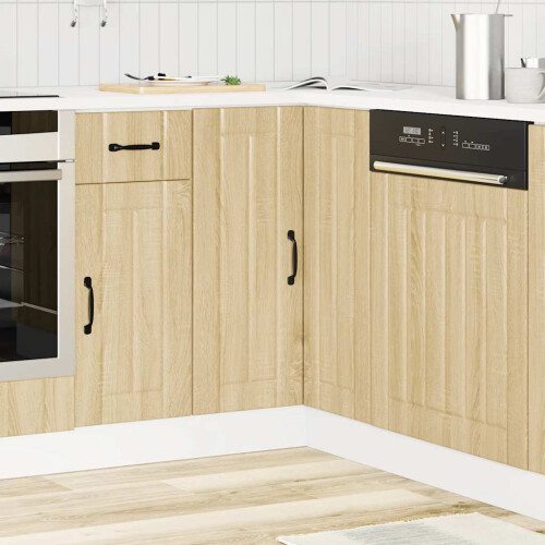 Berkfield Kitchen Corner Base Cabinet Lucca Sonoma Oak Engineered Wood 2