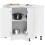 Berkfield Kitchen Corner Base Cabinet Lucca Sonoma Oak Engineered Wood 4