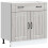 Berkfield Kitchen Base Cabinet Lucca Grey Sonoma Engineered Wood 2