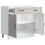 Berkfield Kitchen Base Cabinet Lucca Grey Sonoma Engineered Wood 4