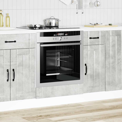 Berkfield Oven Cabinet Lucca Concrete Grey Engineered Wood 2
