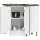 Berkfield Kitchen Corner Base Cabinet Lucca Brown Oak Engineered Wood 4