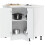 Berkfield Kitchen Corner Base Cabinet Lucca Grey Sonoma Engineered Wood 4