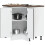 Berkfield Kitchen Corner Base Cabinet Lucca Black Engineered Wood 4